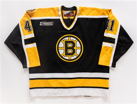 1955-57 Game Worn Boston Bruins Jersey. Hockey Collectibles