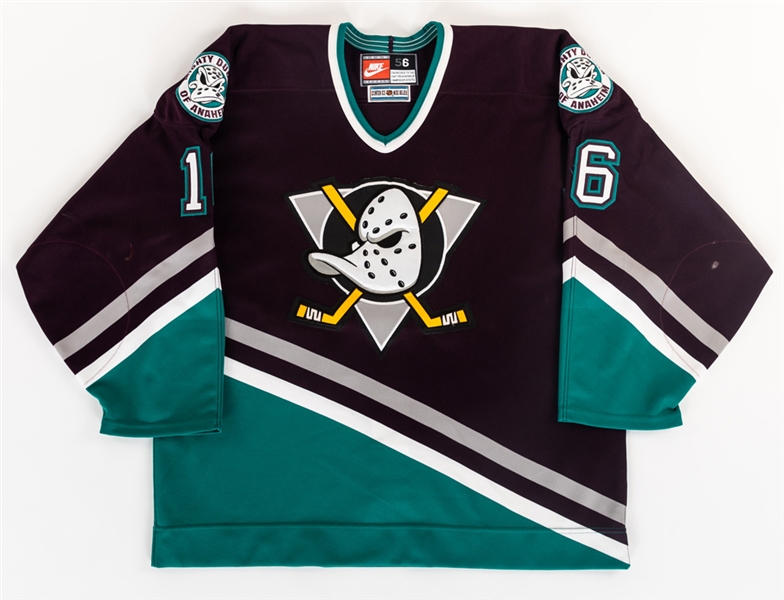 Warren Rychels 1996-97 Anaheim Mighty Ducks Game-Worn Training Camp/Pre-Season Jersey