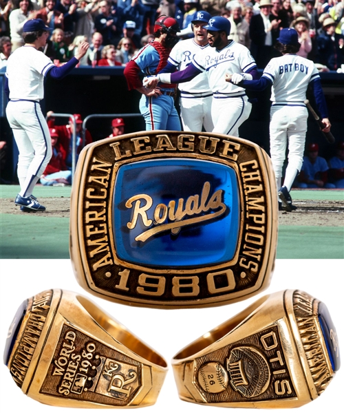 Amos Otis 1980 Kansas City Royals American League Champions 10K Gold Ring