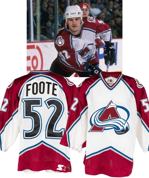 Adam Footes 1997-98 Colorado Avalanche Game-Worn Jersey with COA