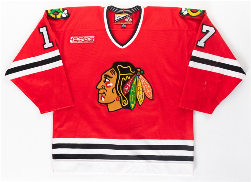 Michal Groseks 1999-2000 Chicago Blackhawks Game-Worn Jersey - NHL2000 Patch!