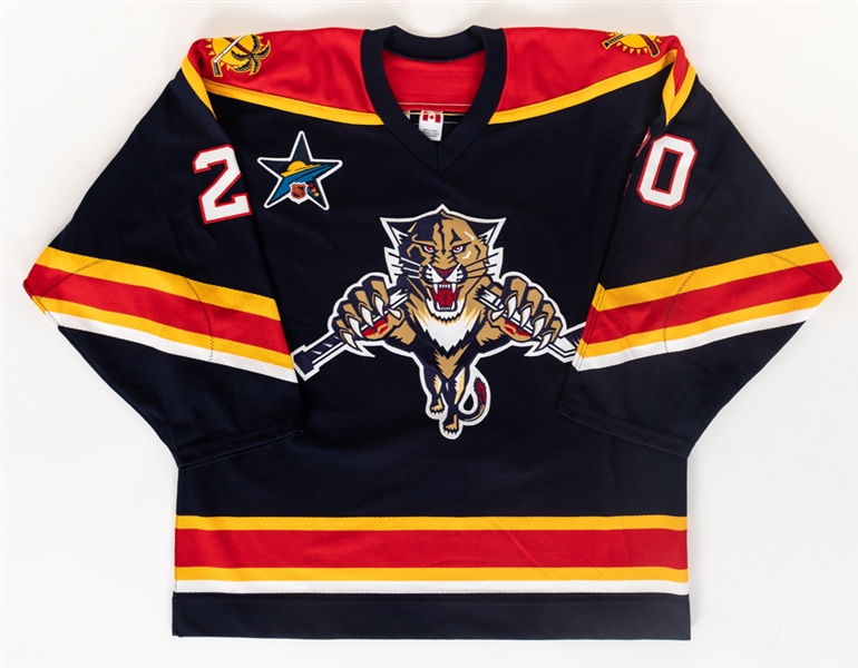 Valeri Bures 2002-03 Florida Panthers Game-Worn Third Jersey with LOA - All Star Game Patch!