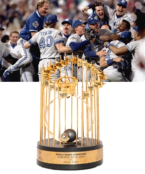 Devon Whites 1992 Toronto Blue Jays World Series Championship Trophy with His Signed Letter of Provenance (12" high)
