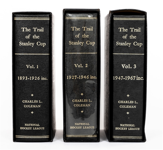 "The Trail to the Stanley Cup" Leather-Bound Three-Volume Book Set