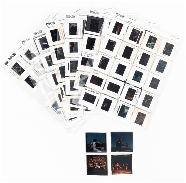 MLB, NFL, NBA and PGA 2 ¼ Inches Color and B&W Negatives (4) and 35mm Color and B&W Slides (102) - N. Ryan, Jackson, Woods, Faldo, Stewart, Nicklaus, Favre, Elway, Montana, Marino, Kelly +++