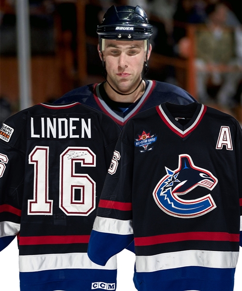Trevor Linden’s 1997-98 Vancouver Canucks "Game ONe Japan" Signed Game-Worn Alternate Captains Jersey with NHL LOA - Game ONe 1997 Japan Patch! - 1998 All-Star Game Patch!