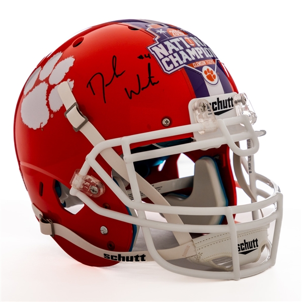 Deshaun Watson Signed Clemson Tigers "2016 National Champions" Full-Size Schutt Authentic Pro Model Helmet with Steiner COA 
