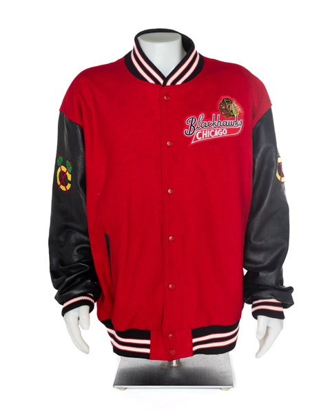 Mitchell & Ness 1967-68 Chicago Blackhawks Throwback Leather Jacket