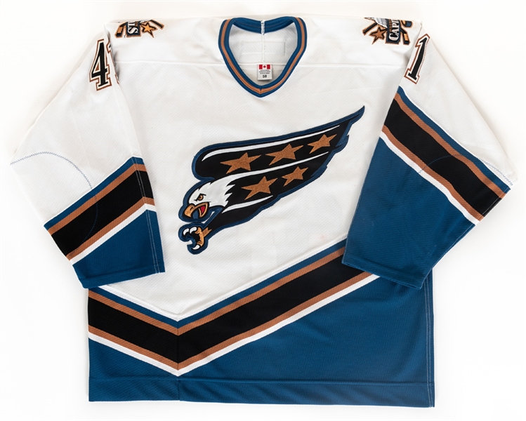 Mike Farrells 2002-03 Washington Capitals Game-Worn Jersey with LOA