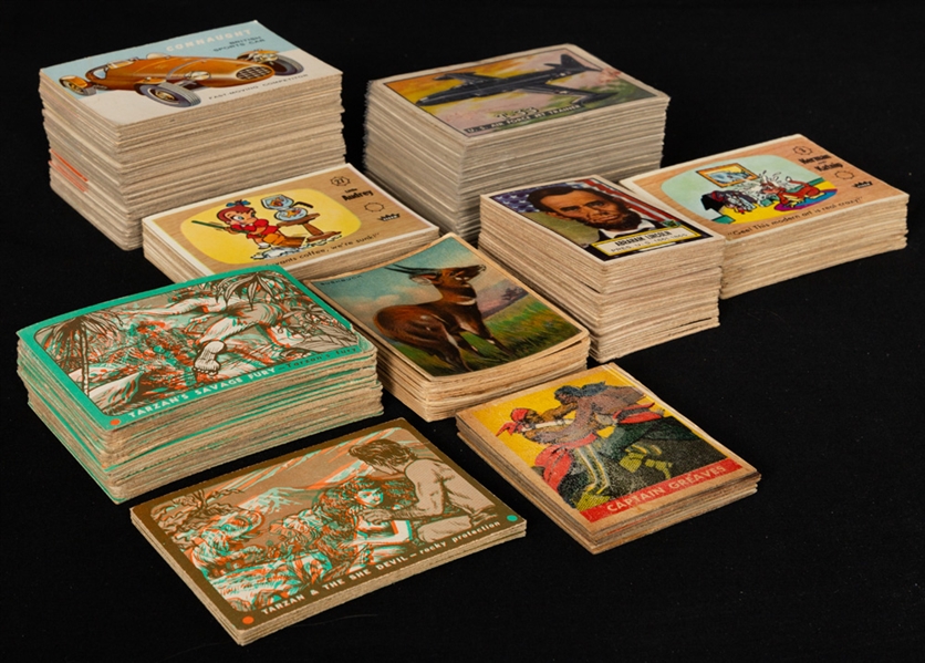 1925 to 1960 Non-Sport Card Collection Including 1952 Topps Look N See, 1952 Topps Wings, 1954 Topps World on Wheels, 1925 Harry Horn Co Nu-Jell Animals and Birds and Others