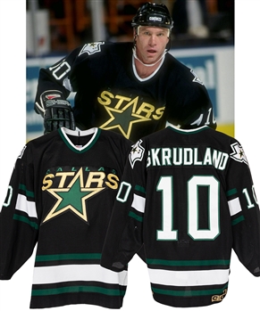 Brian Skrudlands 1998-99 Dallas Stars Game-Worn Jersey from His Personal Collection with His Signed LOA - Stanley Cup Championship Season! - Photo-Matched!