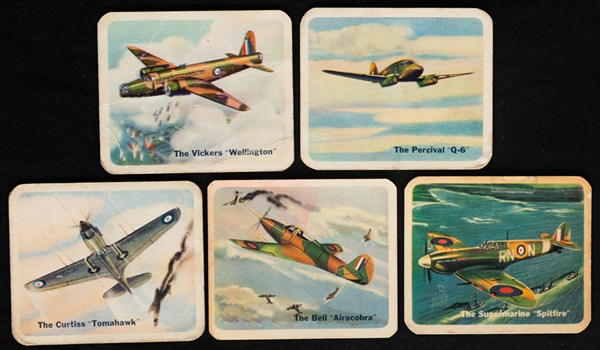 Late-1930s/Early-1940s Cracker Jack V407 United Nations Battle Planes Series, 1, 2 and 3 Collection of 345 Cards