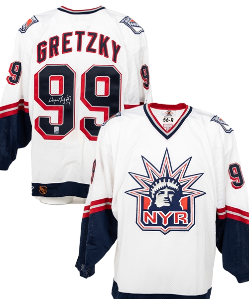 Wayne Gretzky Signed New York Rangers Lady Liberty Jersey with WGA COA