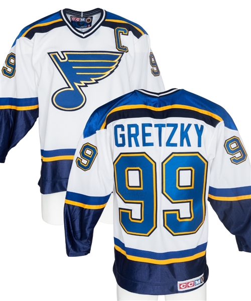 Wayne Gretzky Signed St. Louis Blues Captains Jersey with JSA Auction LOA