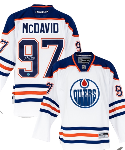 Connor McDavid Signed Edmonton Oilers Reebok Jersey with COA