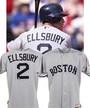 Jacoby Ellsbury’s 2011 Boston Red Sox Game-Worn Jersey with Steiner LOA – Gold Glove and Silver Slugger Award Winning Season! – Photo-Matched to April 1st, 2011 Opening Day vs Texas Rangers!