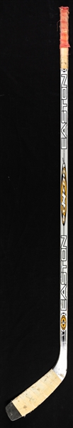 Mathieu Dandenaults Early-2000s Detroit Red Wings Game-Used Easton Synergy Stick From the Personal Collection of Dino Ciccarelli with His Signed LOA 