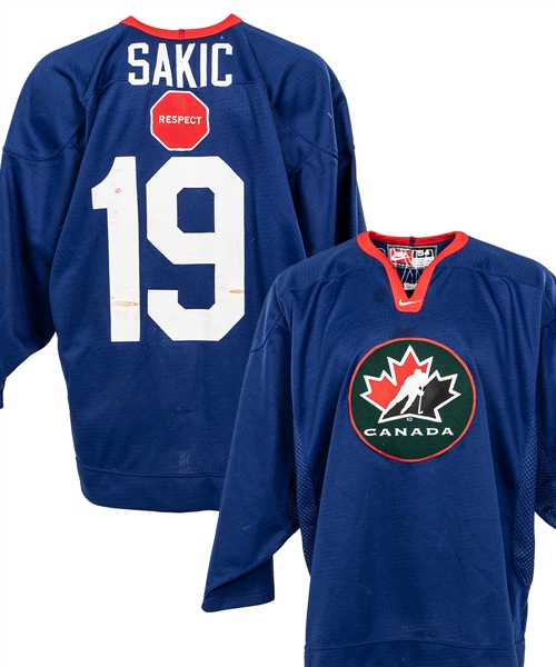 Joe Sakics 2002 Winter Olympics Team Canada Practice-Worn Jersey