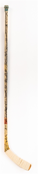 Edmonton Oilers Circa 1989-90 Team-Signed Game-Used Stick