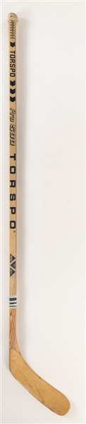 Mats Naslunds Early-to-Mid-1980s Montreal Canadiens Torspo Game Stick Plus 1980s Canadiens Practice Jersey and Vintage Bob Gainey Souvenir Jersey