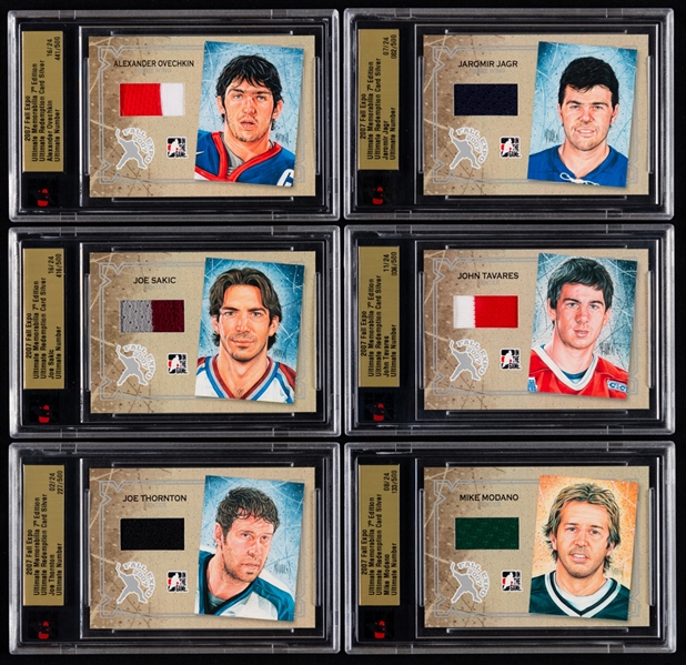 2007 Fall Expo ITG Silver Jersey (21 Cards /24), 2006-07 Ring Leaders (4 Cards /25) and Various Other Silver Jersey/Glove/Skate Cards (15 Cards /5 to /25)