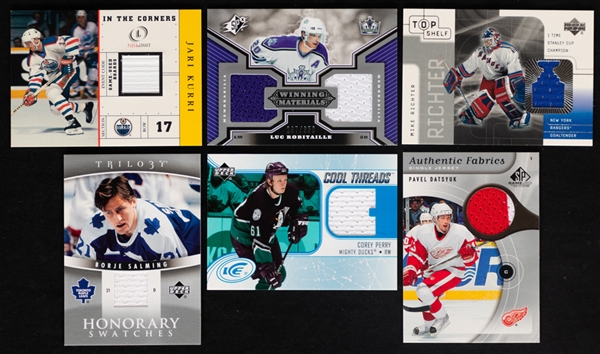 2000s Upper Deck, Fleer, Bowman, Prism and Others Jersey/Patch Cards (56) Inc. Top Shelf, Treasured Swatches, Cool Threads, Authentic Fabrics, Hot Materials, Notable Numbers, Winning Materials +++