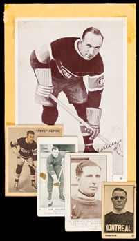 Pre-War Hockey Cards (6) Inc. 1923-24 William Patterson V145-1 Hockey Card #11 Sprague Cleghorn and 1935-40 Crown Brand Hockey Photo #57 Howie Morenz Plus Post-War Cards (10) Inc. Orr and Dryden 