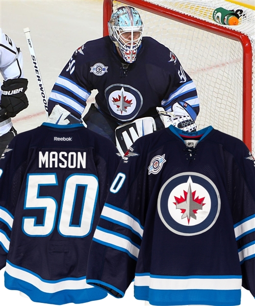 Chris Masons 2011-12 Winnipeg Jets Game-Worn Jersey with Team LOA - Inaugural Season Patch! - Photo-Matched! 