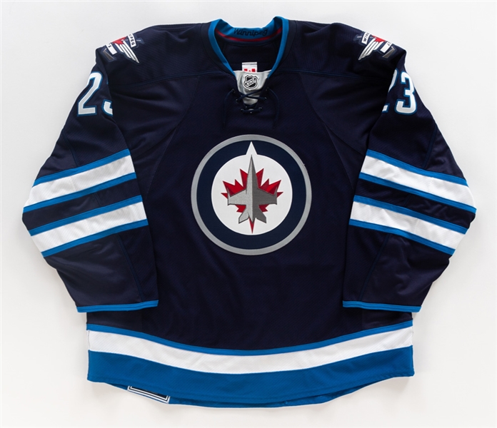 Alexei Ponikarovskys 2012-13 Winnipeg Jets Game-Issued Jersey with Team LOA