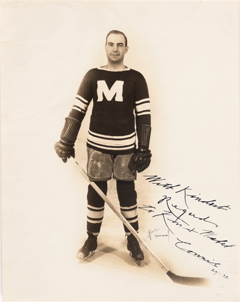 Deceased HOFer Lionel Conacher Vintage-Signed Montreal Maroons Photo with JSA LOA