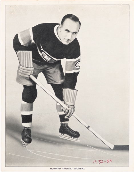 1933-34 World Wide Gum Ice Kings V357 Hockey Premium Photo of HOFer Howie Morenz 