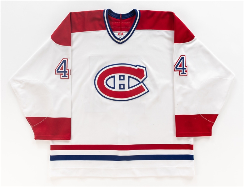 Sheldon Sourays 2003-04 Montreal Canadiens Game-Worn Jersey with LOA - Photo-Matched!