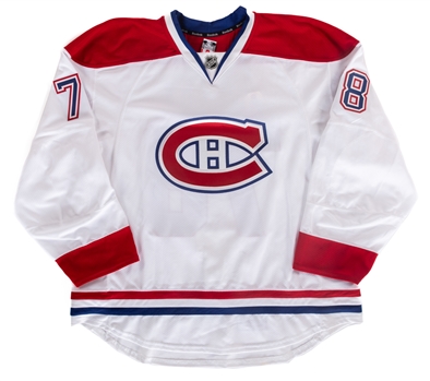 Joe Finleys 2014-15 Montreal Canadiens Game-Issued Jersey with Team LOA