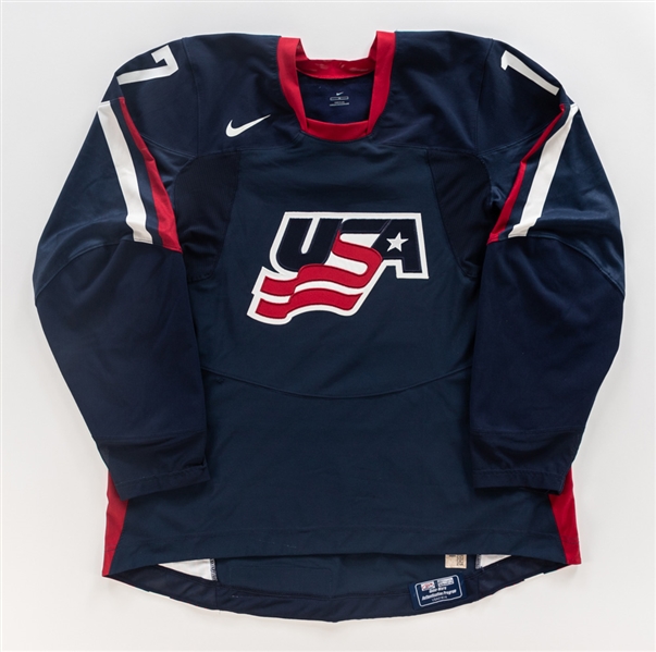 Rob Schremps 2006 IIHF World Junior Championships Team USA Game-Worn Jersey with USA Hockey LOA - Photo-Matched! 