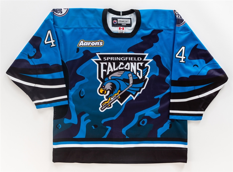 Rob Schremps 2008-09 AHL Springfield Falcons "Military Tribute" Game-Worn Jersey with Team LOA