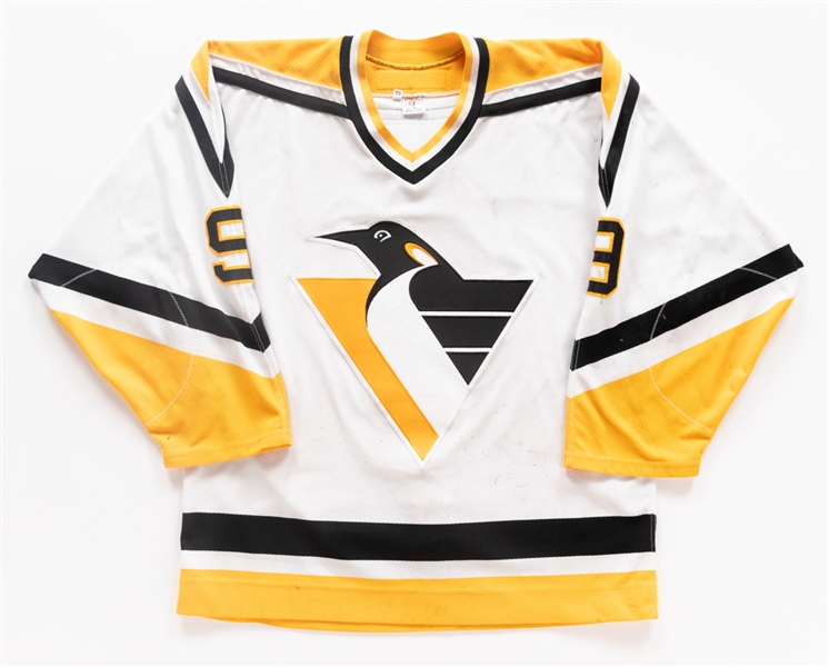 Rene Corbets 2000-01 Pittsburgh Penguins Game-Worn Home Jersey 