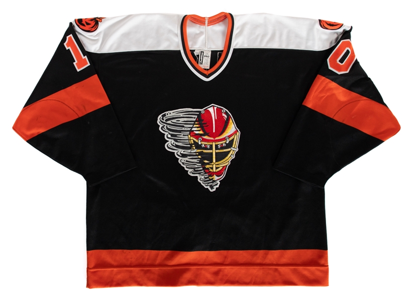 Bob Wilkies 1995-96 IHL Cincinnati Cyclones "Halloween" Game-Worn Jersey 