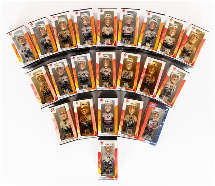 NHL and 2002 Team Canada Hockey Bobblehead Collection of 43 