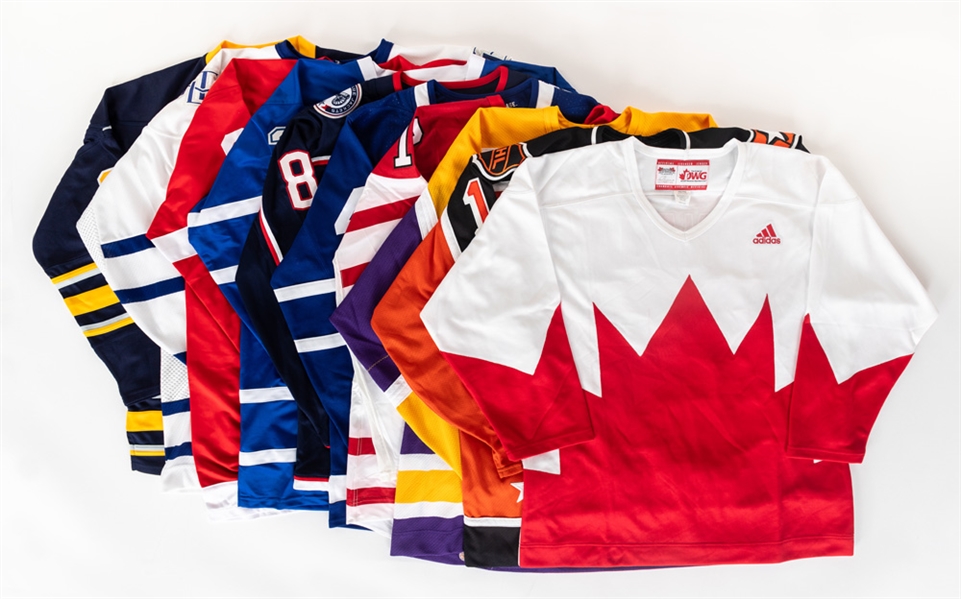 NHL Signed Jersey Collection of 10 including Dionne, Yzerman and Pete Mahovlich with LOA