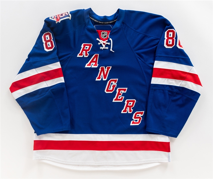 Wojtek Wolskis 2010-11 New York Rangers Game-Worn Regular Season and Playoffs Jersey with Steiner LOA - 85th Anniversary Patch! - Photo-Matched!