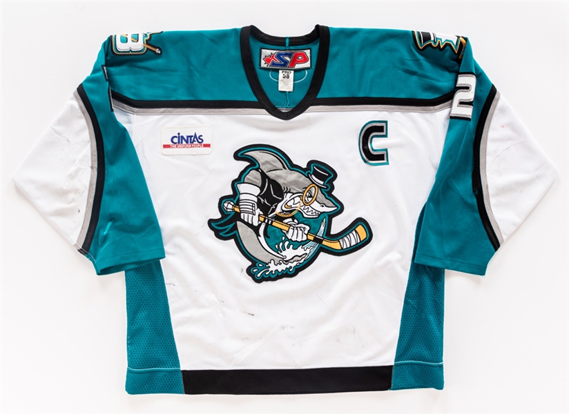Matt Carkners 2004-05 AHL Cleveland Barons Game-Worn Captains Jersey with Team LOA - Photo-Matched! 