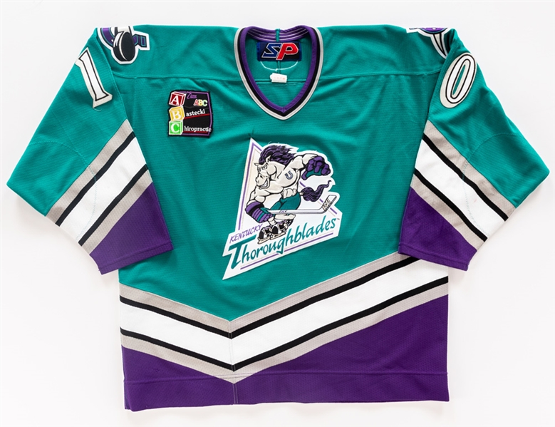 Miroslav Zalesaks 2000-01 AHL Kentucky Thoroughblades Game-Worn Jersey with Team LOA – Final Season in Kentucky!