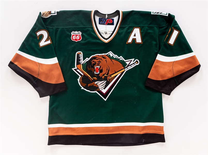 Serge Payers 2001-02 AHL Utah Grizzlies Game-Worn Jersey – 1st AHL Season!