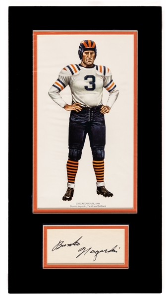 Deceased HOFer Bronko Nagurski Signed Cut Matted Display with LOA (9 1/4" x 17 1/4")