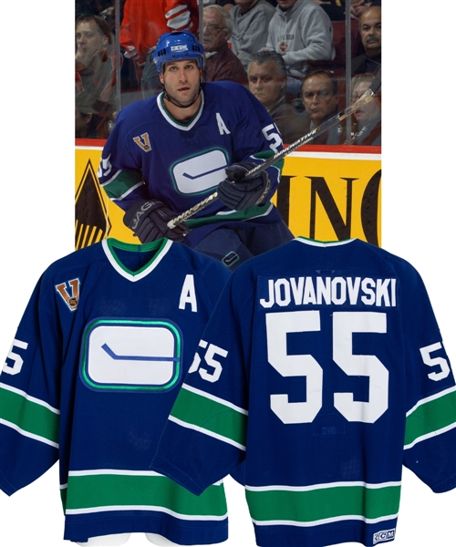 Ed Jovanovskis 2003-04 Vancouver Canucks Game-Worn Vintage Alternate Captains Jersey with LOA