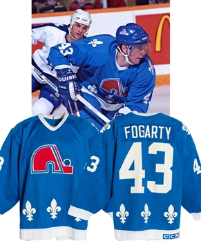 Bryan Fogartys 1990-91 Quebec Nordiques Game-Worn Jersey 