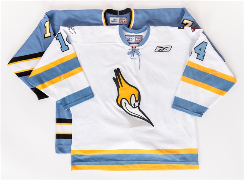 Greg Hornbys 2006-07 and Jeremy Swansons 2007-08 Alternate Captains ECHL Phoenix Roadrunners Game-Worn Jersey Collection of 2