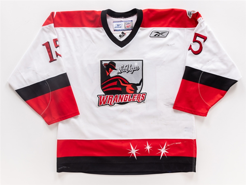 Steve Marrs 2005-06 ECHL Las Vegas Wranglers Game-Worn Jersey with Team COA 