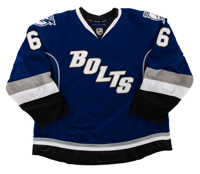 Kurtis Foster’s 2009-10 Tampa Bay Lightning Game-Worn Third Jersey with LOA 