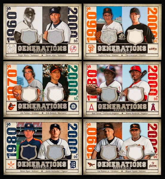 2008 and 2010 Upper Deck, SP and Topps Baseball Card Collection of 71 Including Single Memorabilia, Patch, Autograph and Insert Cards 